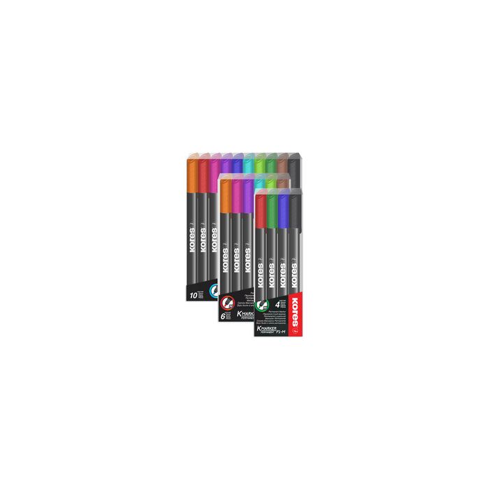 Kores Marqueur permanent "K MARKER FINE", M, étui de 6