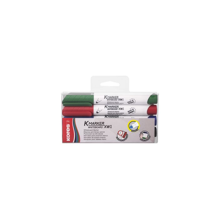 Kores Marqueur tableau blanc "K-Marker", étui de 4