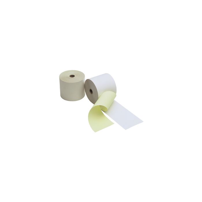 Kores Rouleau de caisse, 2 couches blanc/jaune, 57 mm x 25 m x5