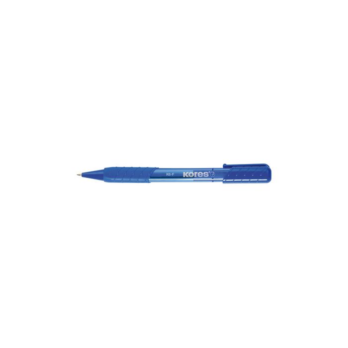 Kores stylo à bille rétractable jetable K-PEN K6, F, bleu