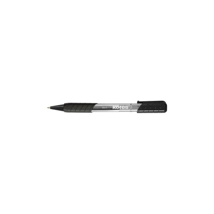 Kores stylo à bille rétractable jetable K-PEN K6, M, noir
