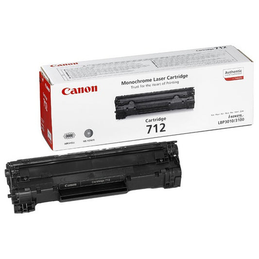 Cartouche Laser de Marque Canon CRG712 (1870B002AA) Noir (1500 pages)