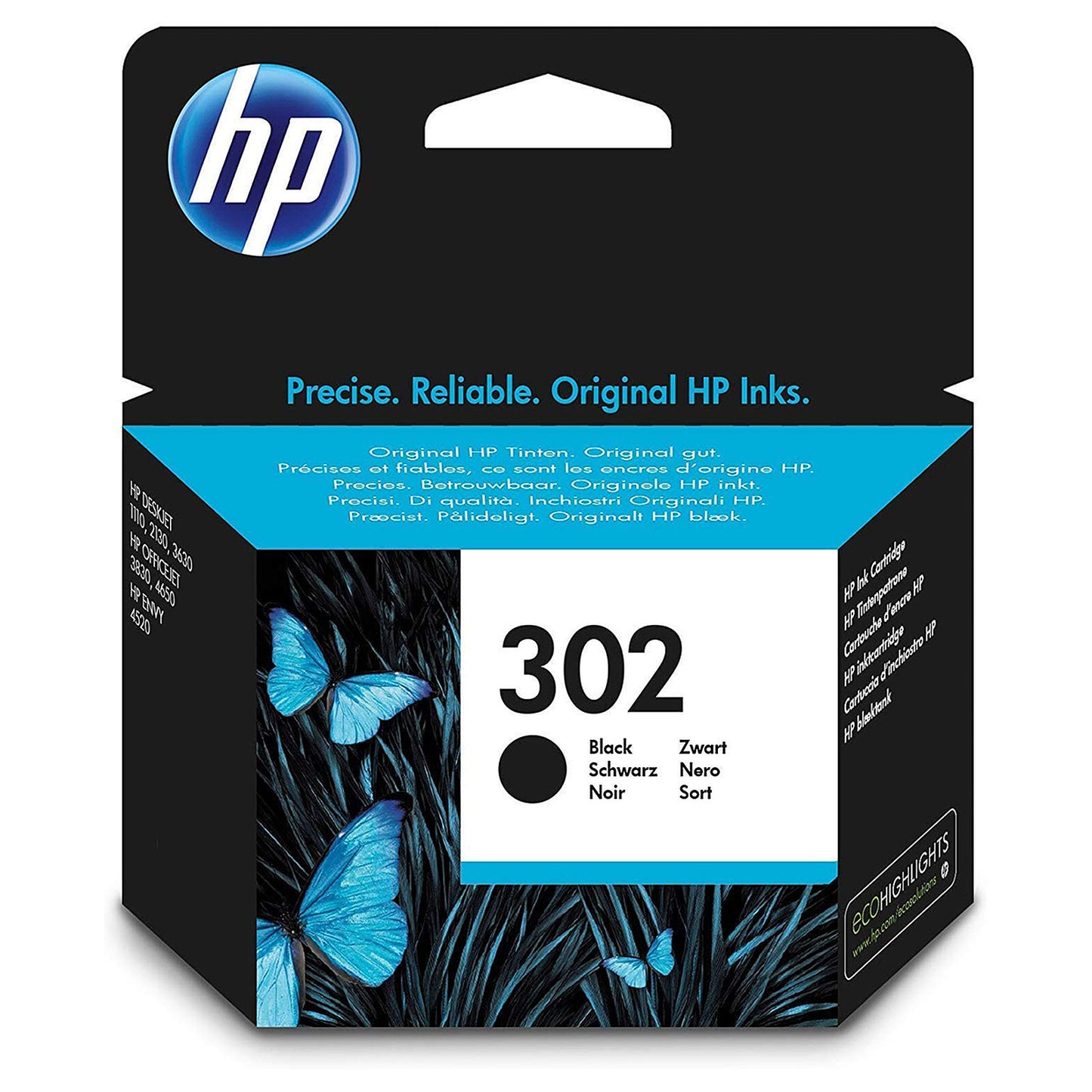 Cartouche Jet d'encre de Marque HP302 F6U66AE Noir (190 pages)