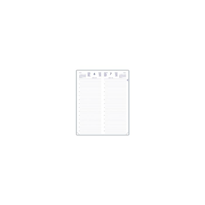 LECAS Agenda journalier Long Travers 2027, 140 x 350 mm,noir