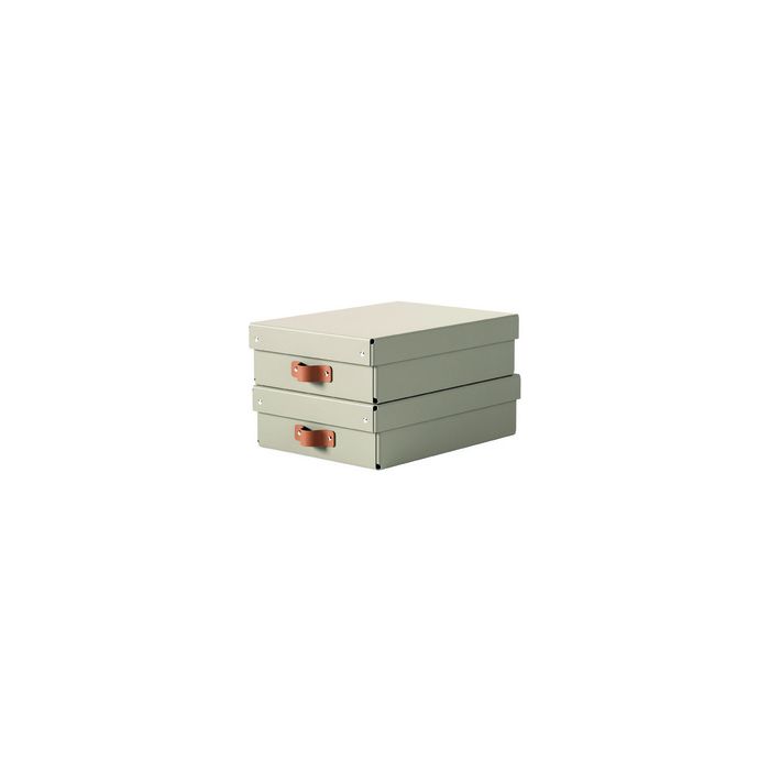 LEITZ Boîte de rangement Puro, carton, 8 L, set de 2, beige