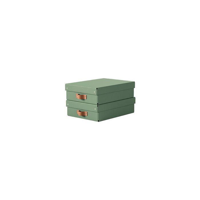 LEITZ Boîte de rangement Puro, carton, 8 L, set de 2, vert