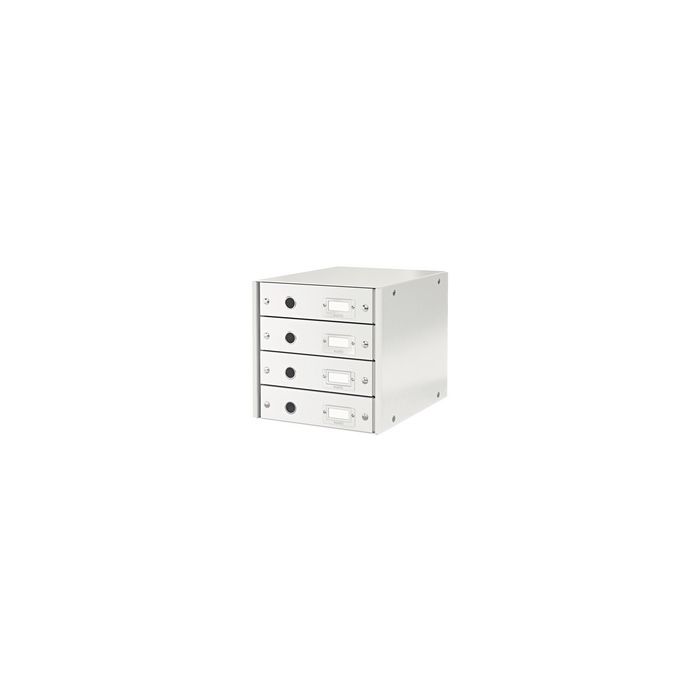 LEITZ Bloc de classement Click & Store WOW, 4 tiroirs, blanc