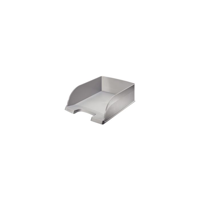 LEITZ Corbeille à courrier Plus Jumbo, A4 polystyrène argent