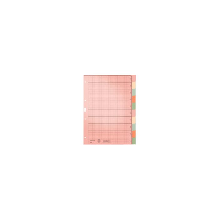 LEITZ Intercalaires en papier naturel, blanc, A4, 10 touches