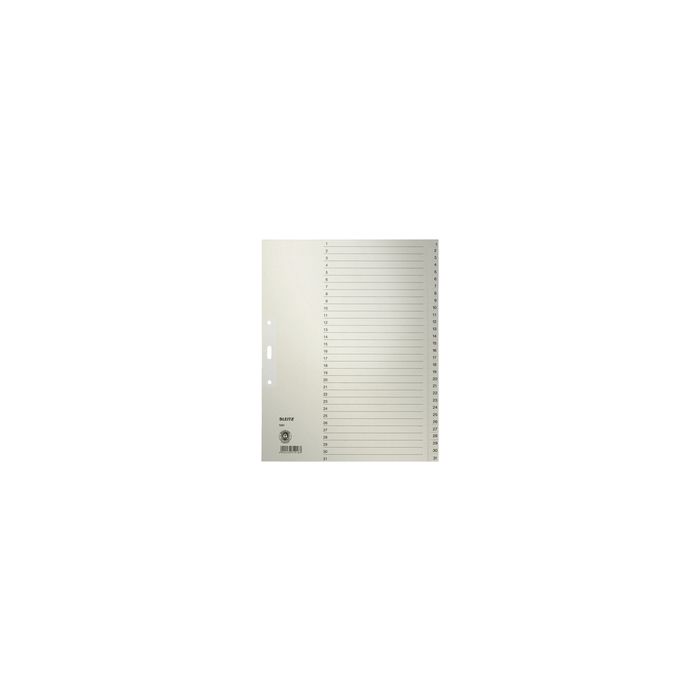 LEITZ Intercalaires en papier naturel, numéroté, format A4