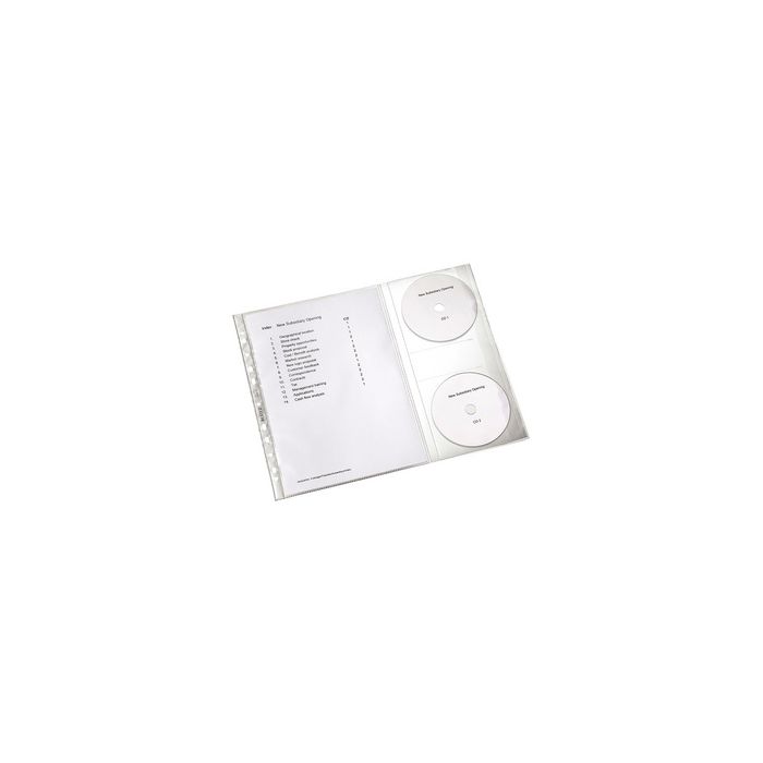 LEITZ Pochette perforée avec rabat CD, A4, PP, 0,12 mm,