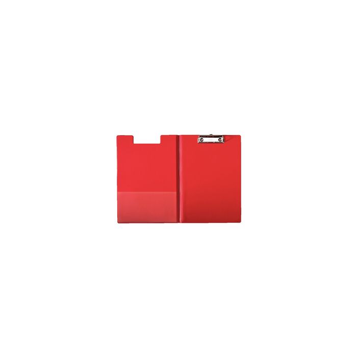 LEITZ Porte-bloc à pince avec rabat, A4, couverture PP,rouge