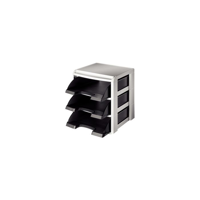 LEITZ Set corbeilles à courrier, A4, corbeilles noire