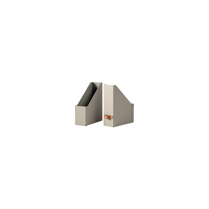LEITZ Porte-revues Puro, A4, carton, set de 2, beige