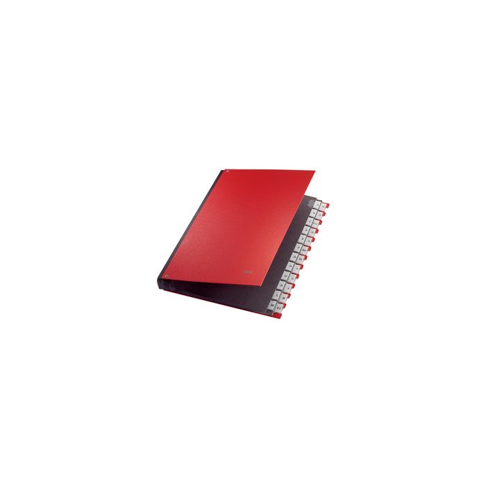LEITZ Trieur à soufflet, A4, A-Z, 24 compartiments, rouge