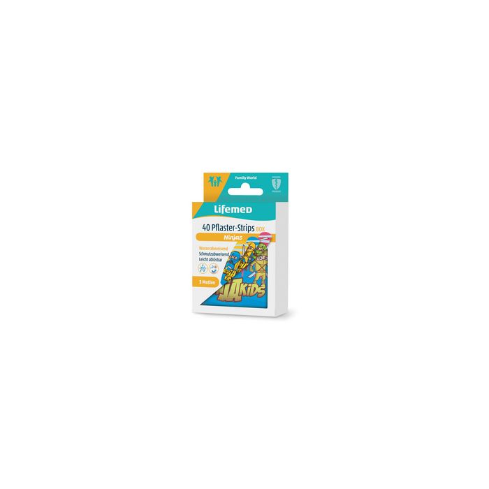 Lifemed Pansement pour enfants "Ninjas", 40, boîte métal