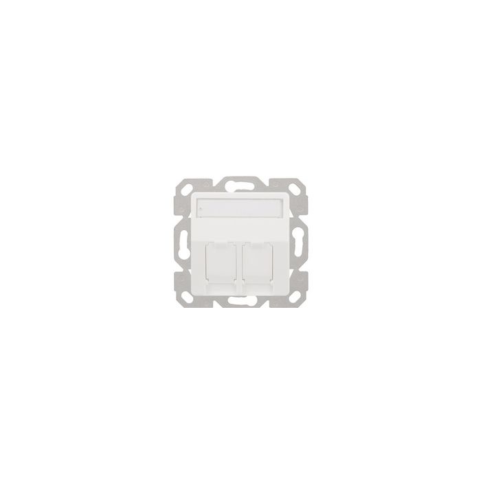 LogiLink Prise pour modules Keystone, 2 ports, blanc pur