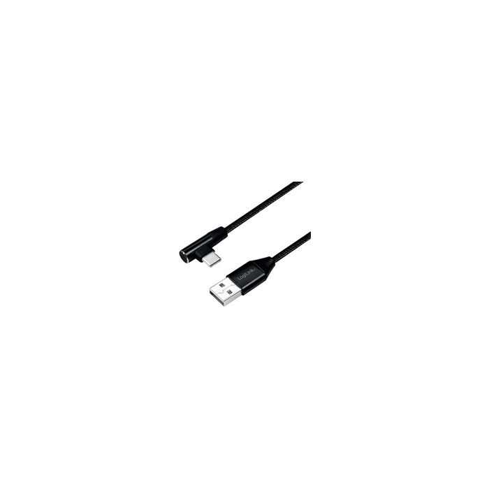 LogiLink Câble USB 2.0, USB-A - USB-C mâle, 0,3 m, noir