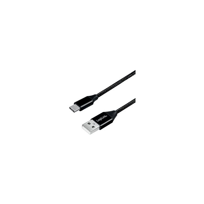LogiLink Câble USB 2.0, USB-A - USB-C mâle, 1,0 m, noir