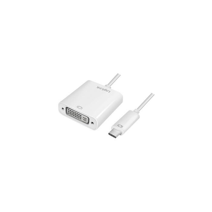 LogiLink Câble adaptateur USB-C - DVI, blanc