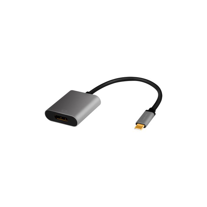 LogiLink Câble adaptateur USB-C - Displayport, noir/gris