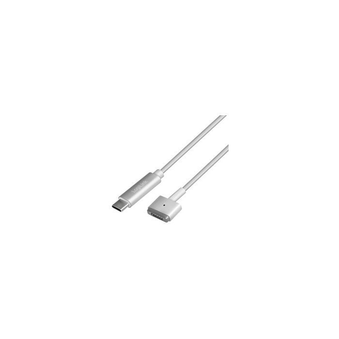 LogiLink Câble de chargement USB-C - Apple MagSafe, argent
