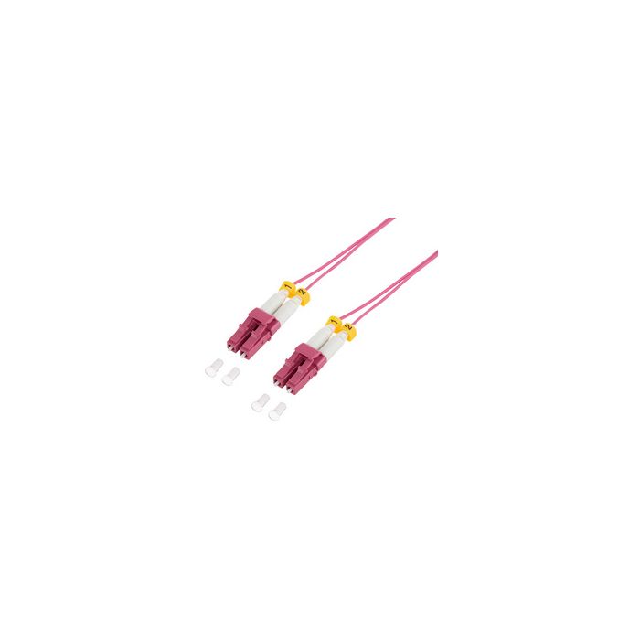 LogiLink Câble patch fibre optique, 2x LC-Duplex, OM4, 2,0 m