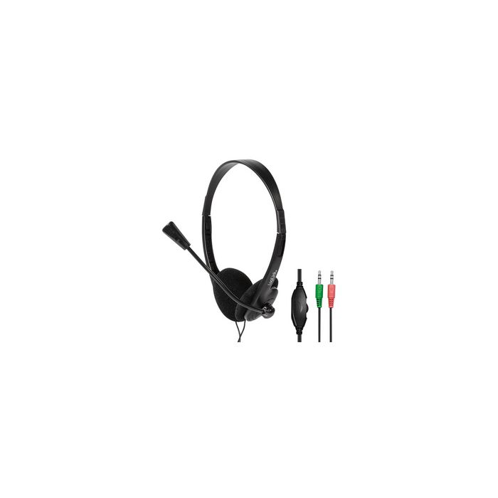 LogiLink Casque stéréo, avec micro, noir