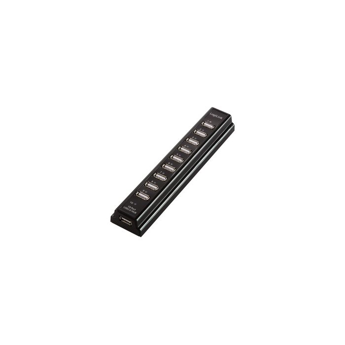 LogiLink Hub USB 2.0 avec bloc d'alimentation, noir, 10