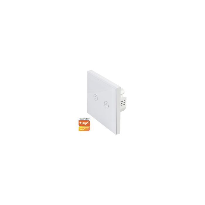 LogiLink Interrupteur mural RGB WiFi Smart, 2 boutons, blanc