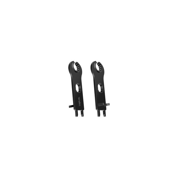 LogiLink Jeu de clés de montage pour fiches PVC, noir