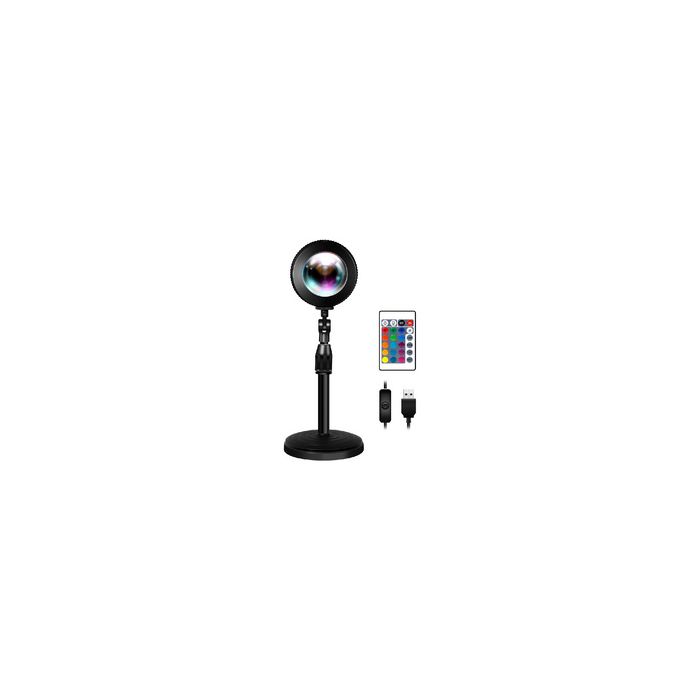 LogiLink Lampe de projection Sunset avec télécommande, noir
