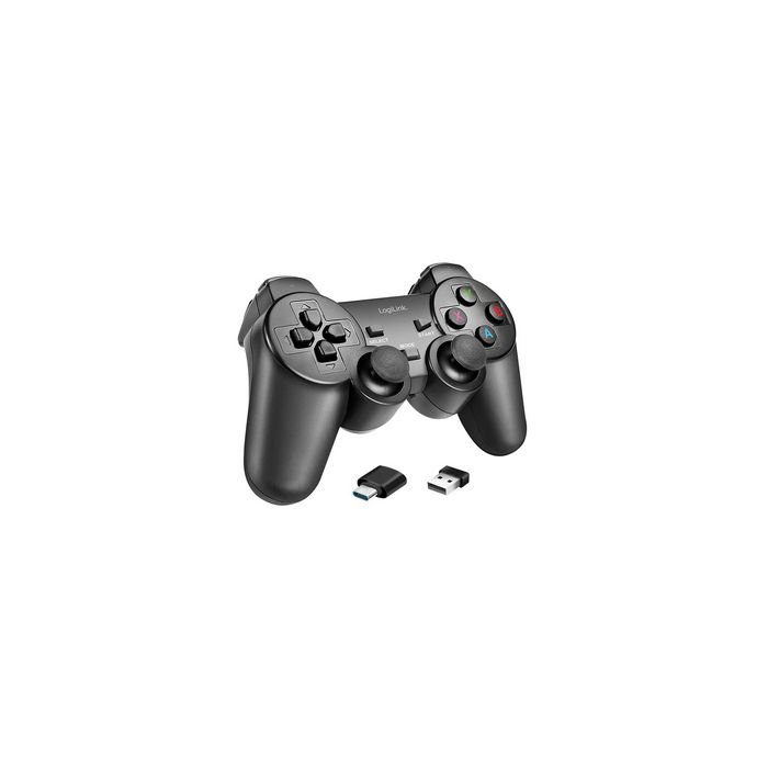 LogiLink Manette de jeu sans fil, 2,4 GHz, noir