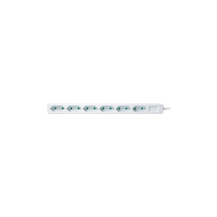 LogiLink Multiprise Euro, 6 prises, sans interrupteur, blanc