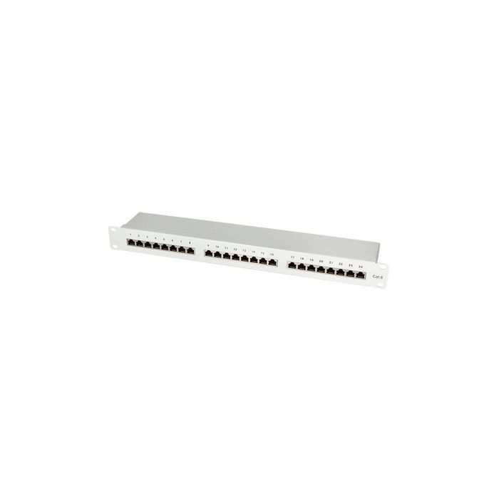 LogiLink Panneau de brassage 19" cat.6 EconLine, 24 ports