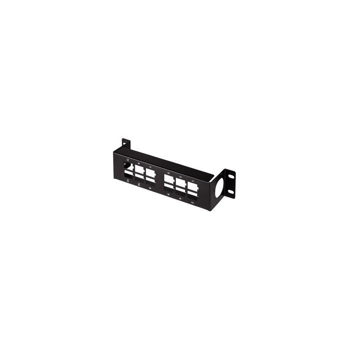 LogiLink Panneau de brassage Keystone 10", 12 ports, noir