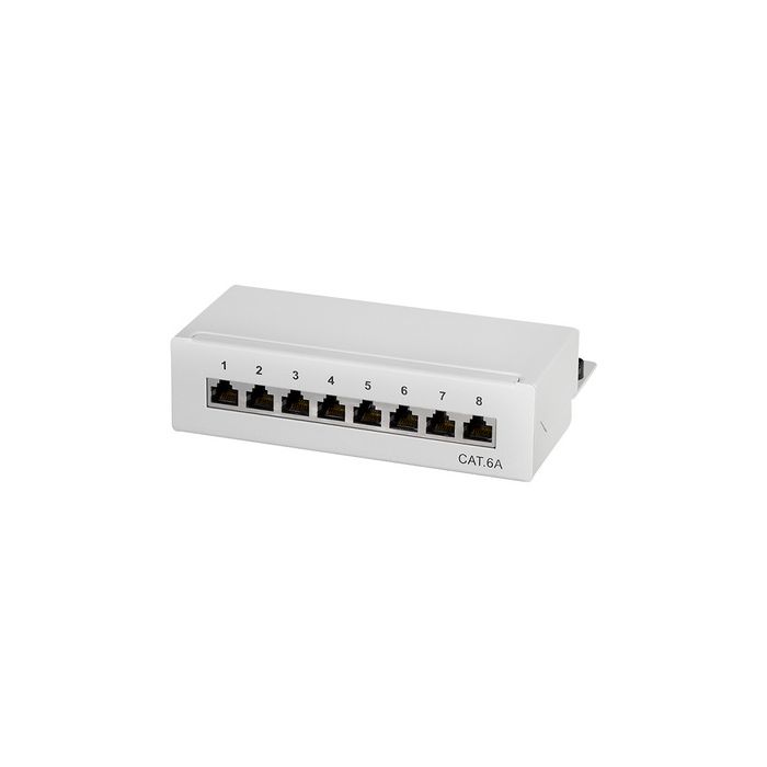 LogiLink Panneau de brassage de bureau, Cat.6A, 8 ports,