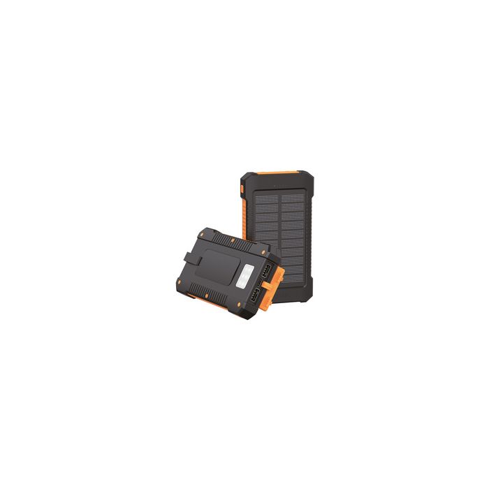 LogiLink Powerbank solaire, 6.000 mAh, noir/orange