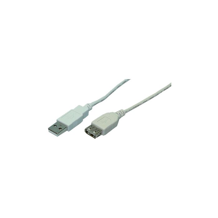 LogiLink Rallonge USB 2.0, gris, 3,0 m