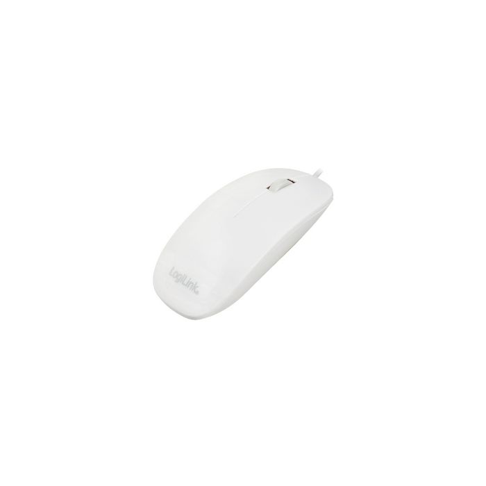 LogiLink Souris optique, plat, avec fil, blanc