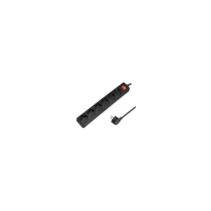 LogiLink Multiprise, 6 prises, avec interrupteur, noir