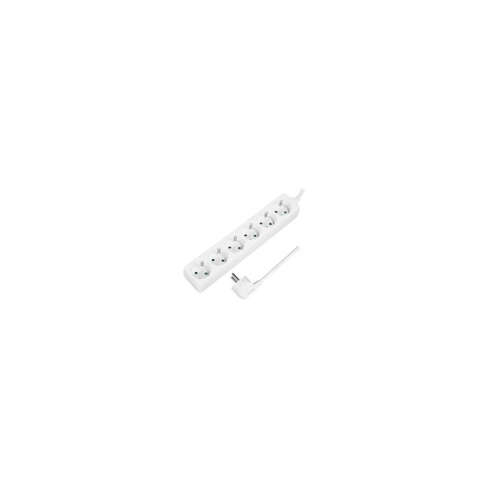 LogiLink Multiprise, 6 prises, sans interrupteur, blanc