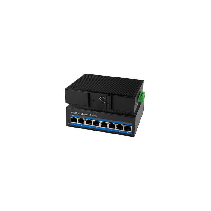 LogiLink Switch industriel Fast Ethernet PoE, 8 ports
