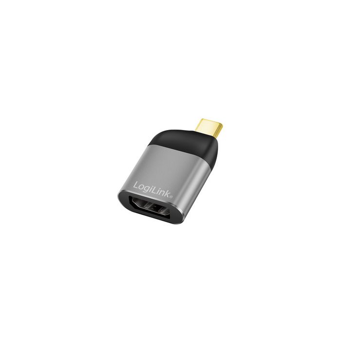 LogiLink USB-C - DisplayPort Adapter, Aluminium-Gehäuse
