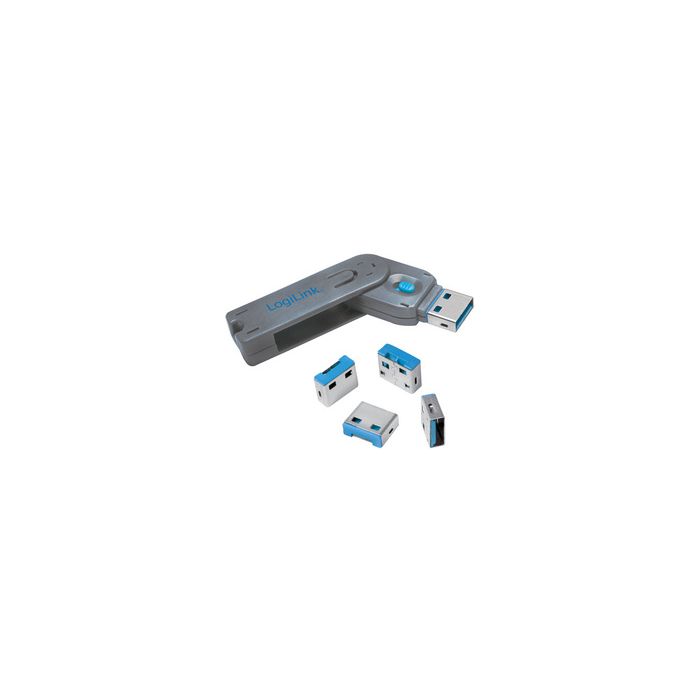 LogiLink Verrou de sécurité USB, 1 clé / 4 verrous