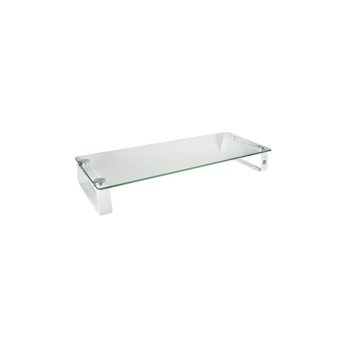 Logilink support de moniteur, acier/verre, blanc