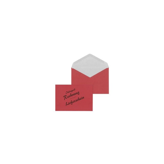 MAILmedia Briefumschlag C6 "Lieferschein/Rechnung", rot