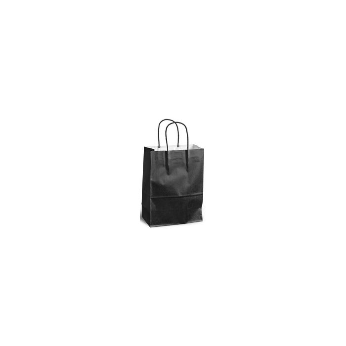 MAILmedia Sac en papier avec cordelette, 15,7 litres, noir