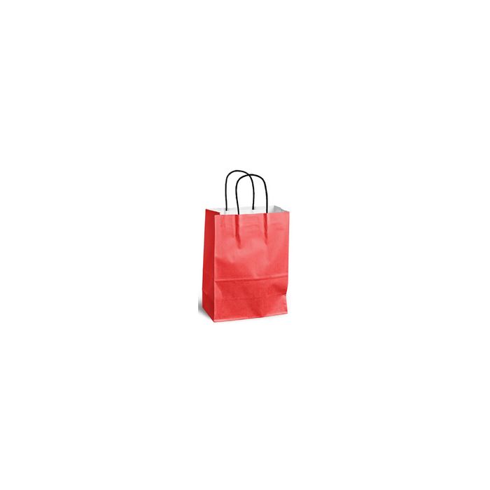 MAILmedia Sac en papier avec cordelette, 15,7 litres, rouge