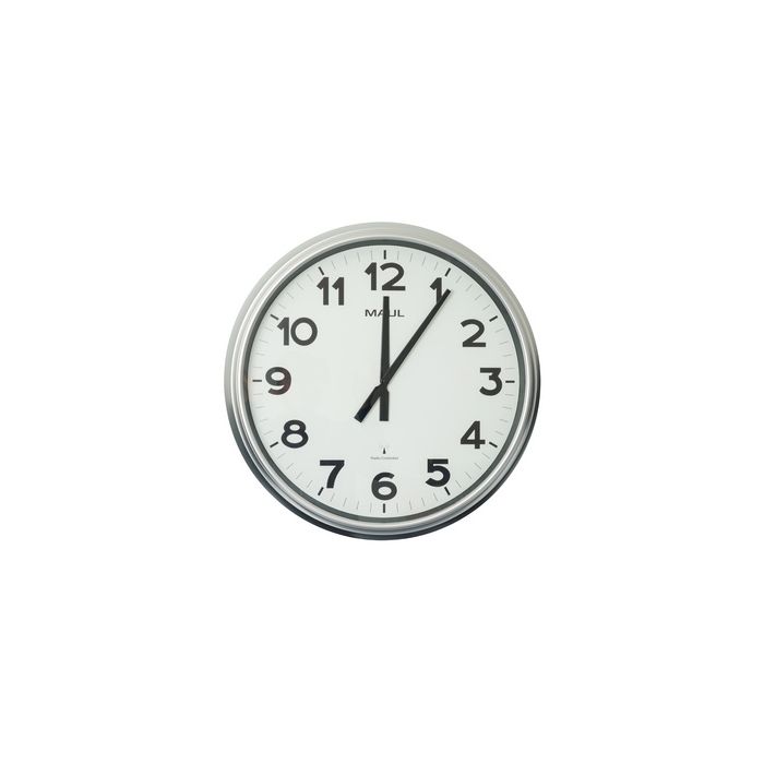 MAUL Horloge murale/radio MAULride, diamètre: 610 mm, argent